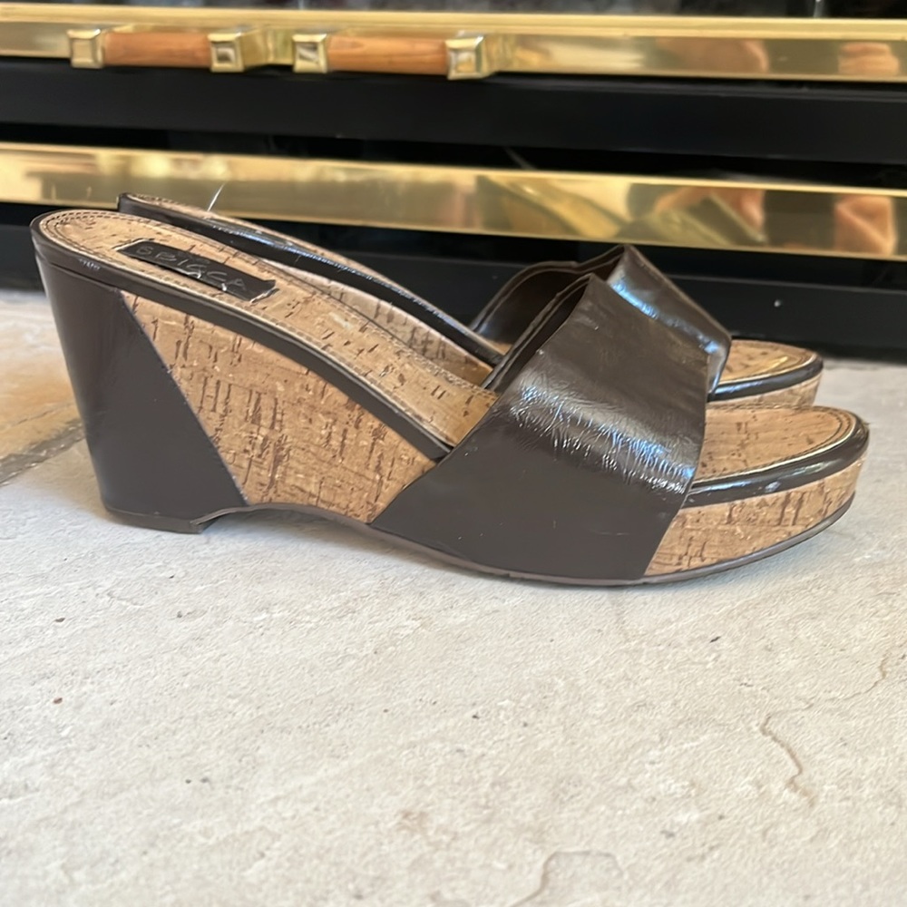 Platform summer sandals by Sbicca sz 8 brown - Picture 3 of 5